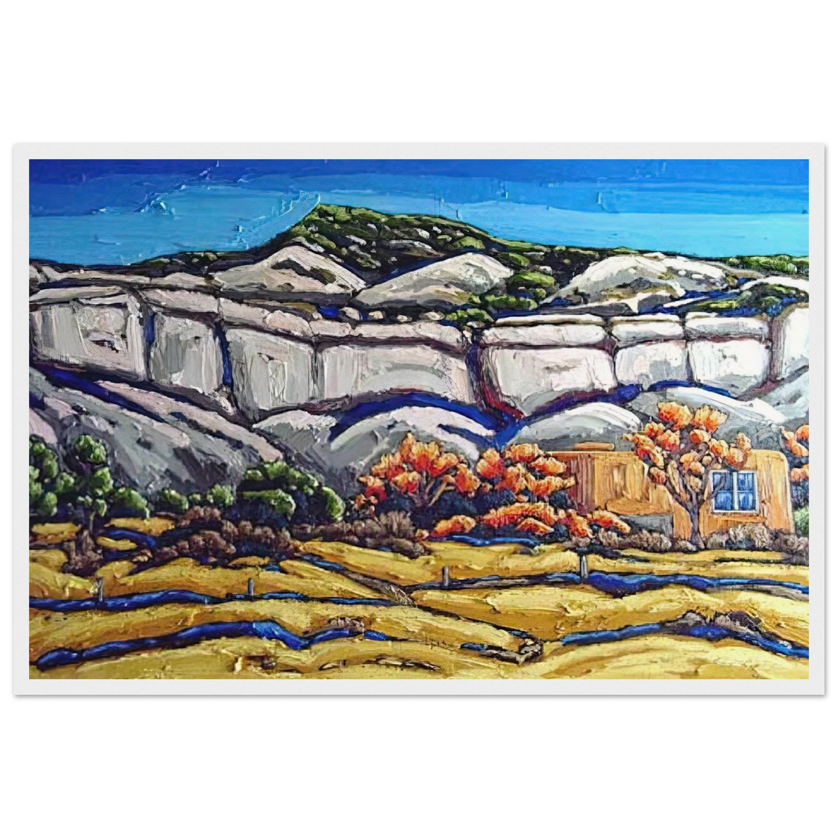 Ghost Ranch Painting Framed Poster | Georgia O'Keeffe Framed Prints Wall Art | Georgia O Keeffe Prints