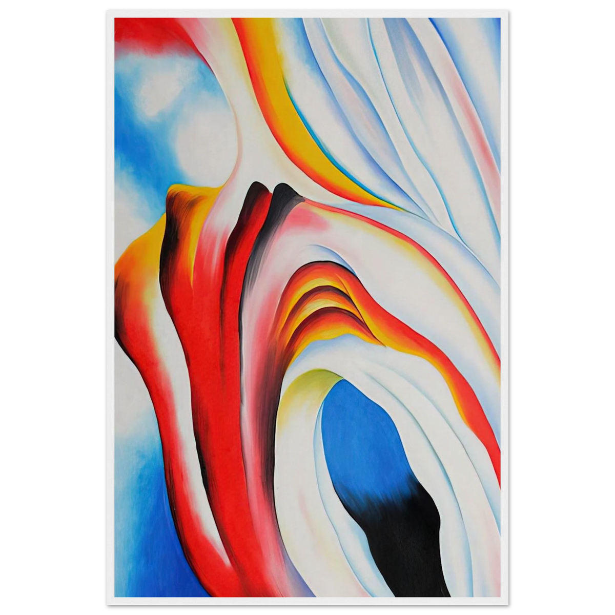 Music Pink and Blue Framed Poster | Georgia O'Keeffe Framed Prints Wall Art | Georgia O Keeffe Prints