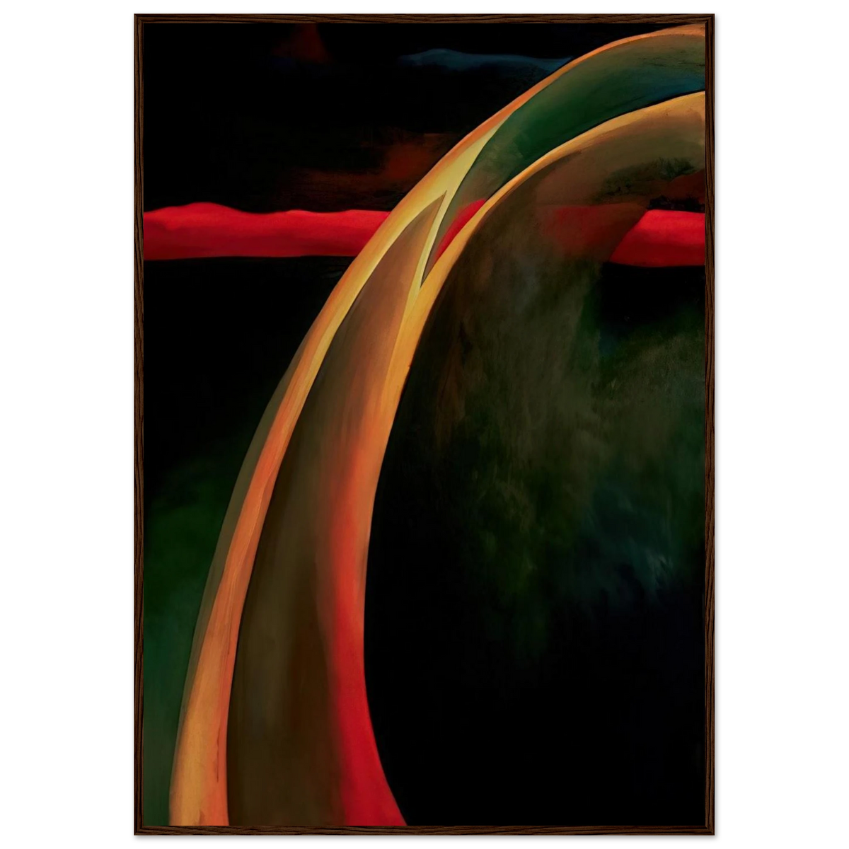 Red and Orange Streak Framed Poster | Georgia O'Keeffe Framed Prints Wall Art | Georgia O Keeffe Prints