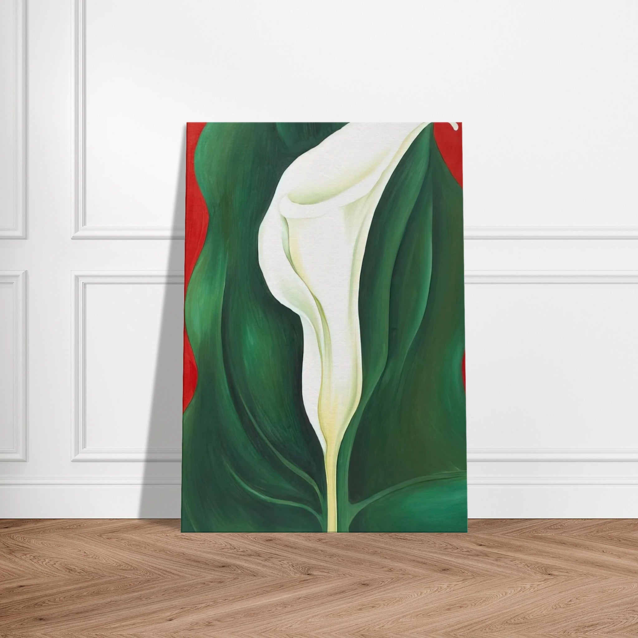 Single Calla Lily  Red  Canvas | Georgia O'Keeffe Canvas | Georgia O Keeffe Prints