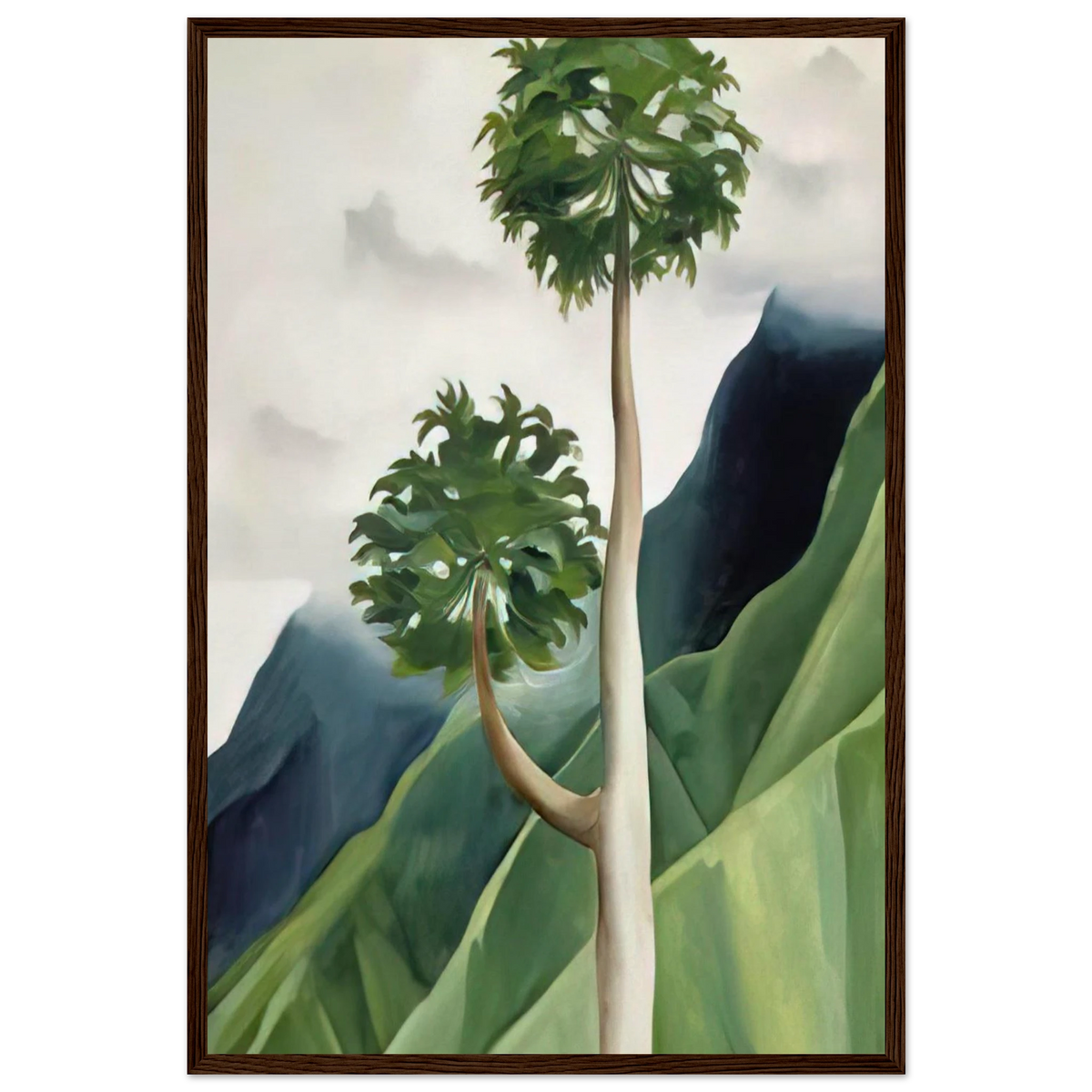 Papaya Tree-Iao Valley Framed Poster | Georgia O'Keeffe Framed Prints Wall Art | Georgia O Keeffe Prints