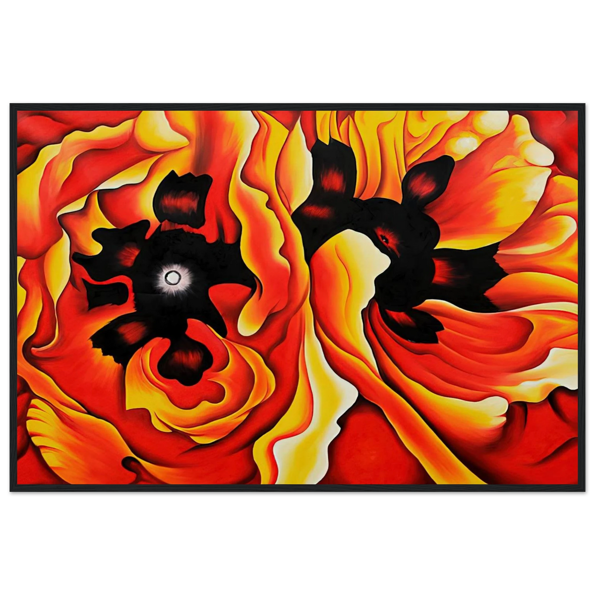 Oriental Poppies II Framed Poster | Georgia O'Keeffe Framed Prints Wall Art | Georgia O Keeffe Prints