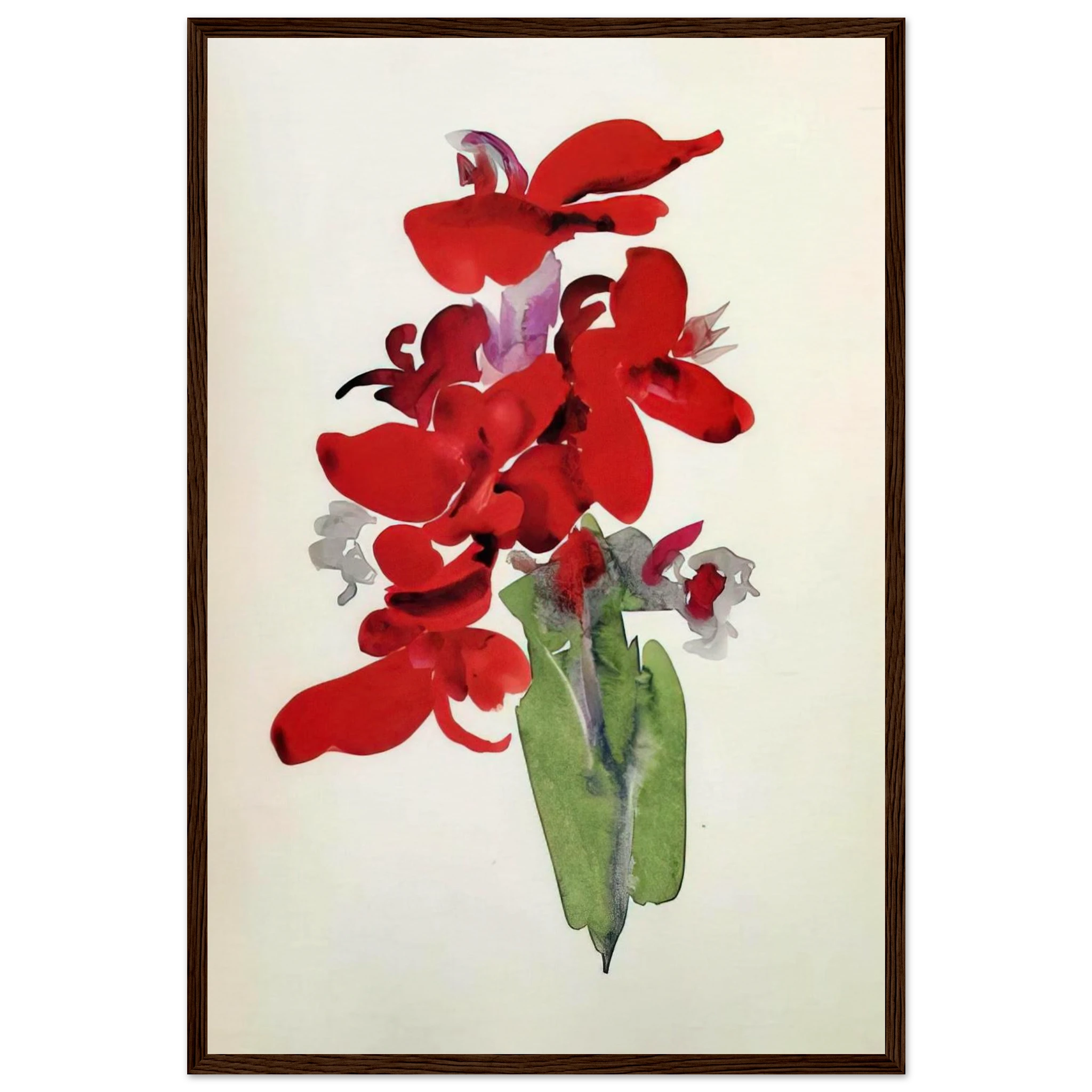 Red Canna Framed Poster | Georgia O'Keeffe Framed Prints Wall Art | Georgia O Keeffe Prints