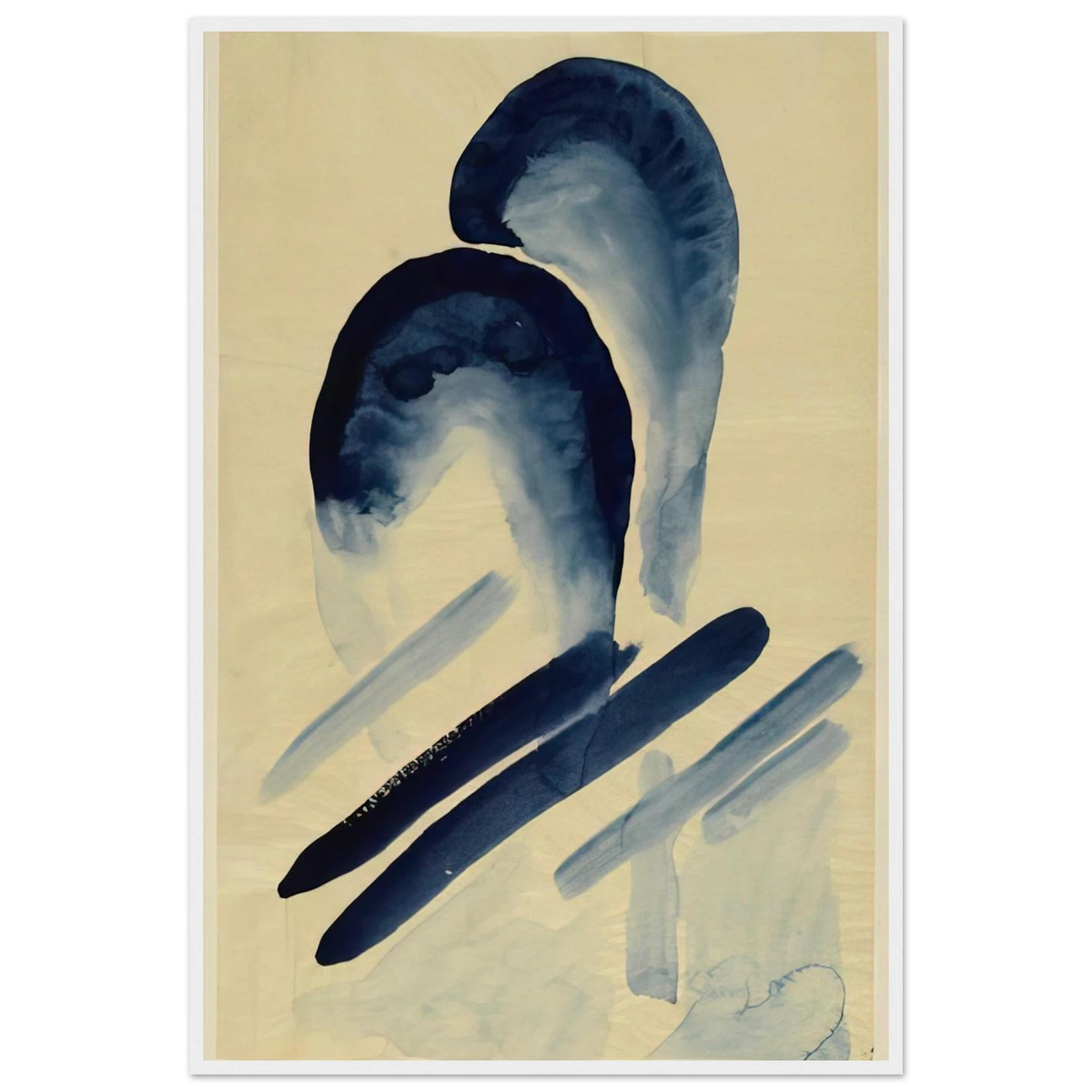 Blue-03 Framed Poster | Georgia O'Keeffe Framed Prints Wall Art | Georgia O Keeffe Prints