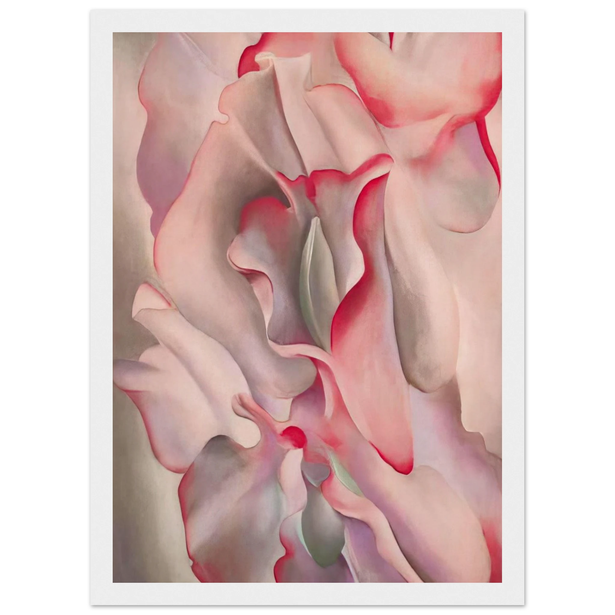 Pink Sweet Peas 2 Framed Poster | Georgia O'Keeffe Framed Prints Wall Art | Georgia O Keeffe Prints