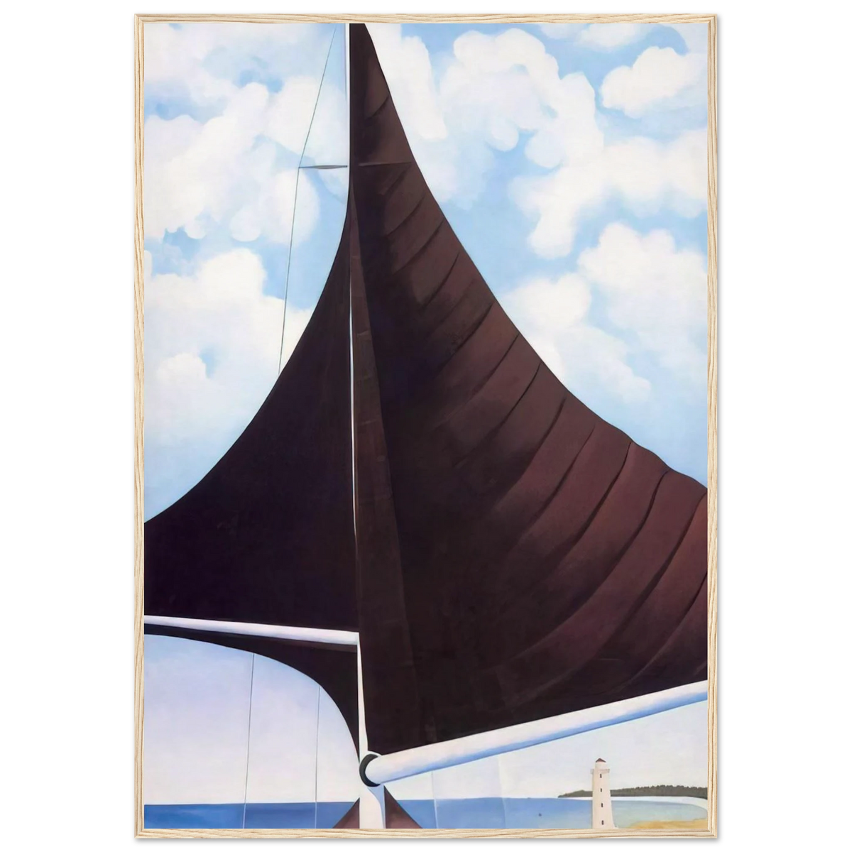 Brown Sail, Wing on Wing, Nassau Framed Poster | Georgia O'Keeffe Framed Prints Wall Art | Georgia O Keeffe Prints