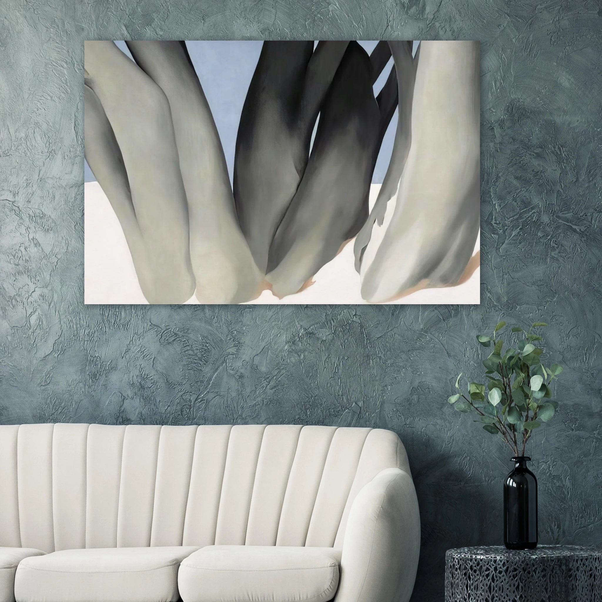 Bare Tree Trunks with Snow Poster | Georgia O'Keeffe Poster | Georgia O Keeffe Prints