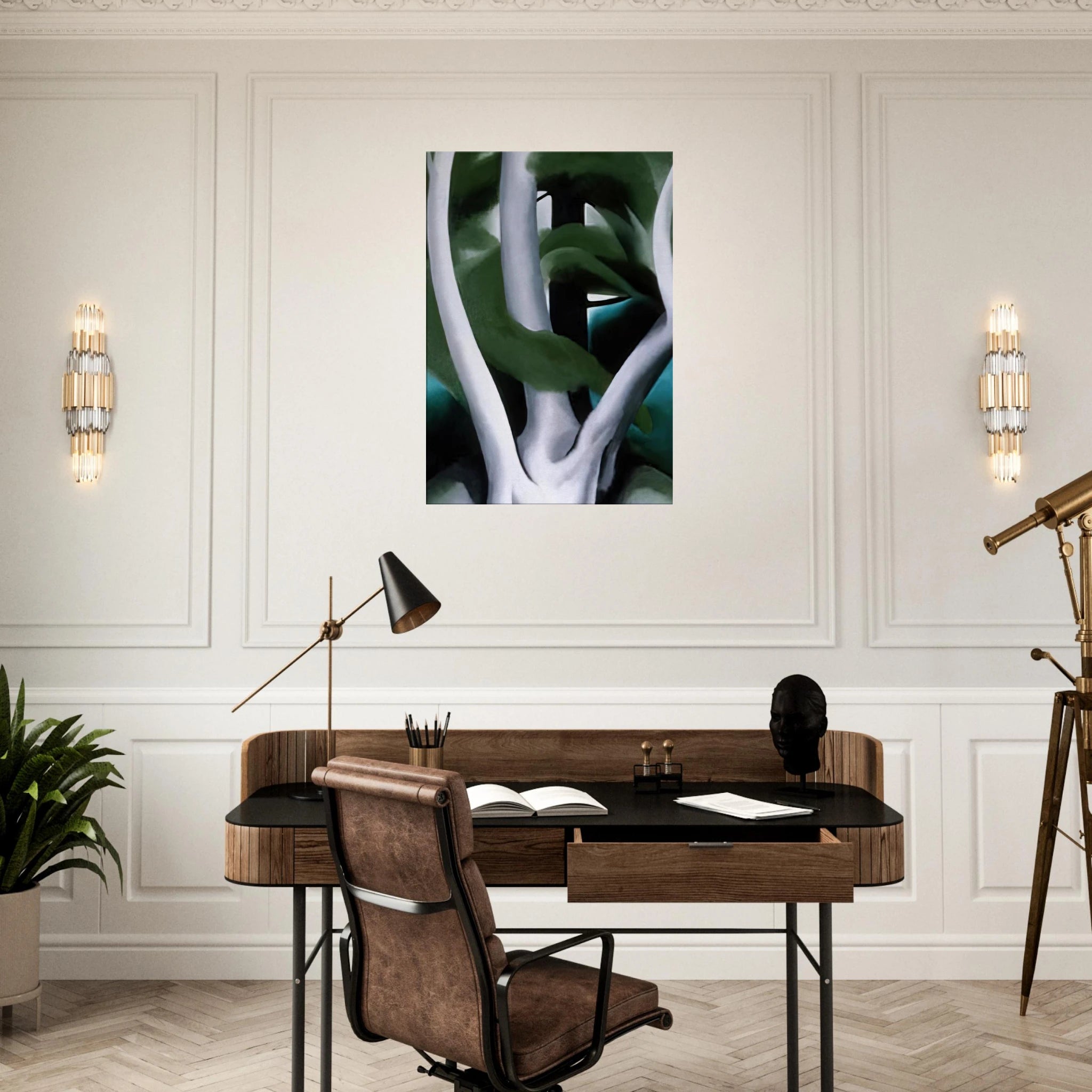 Birch and Pine Tree No. 1 Canvas | Georgia O'Keeffe Canvas | Georgia O Keeffe Prints