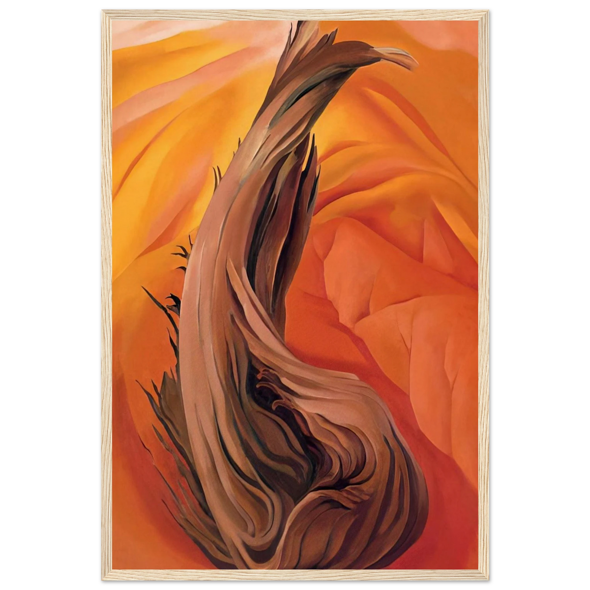 Stump in Red Hills Framed Poster | Georgia O'Keeffe Framed Prints Wall Art | Georgia O Keeffe Prints