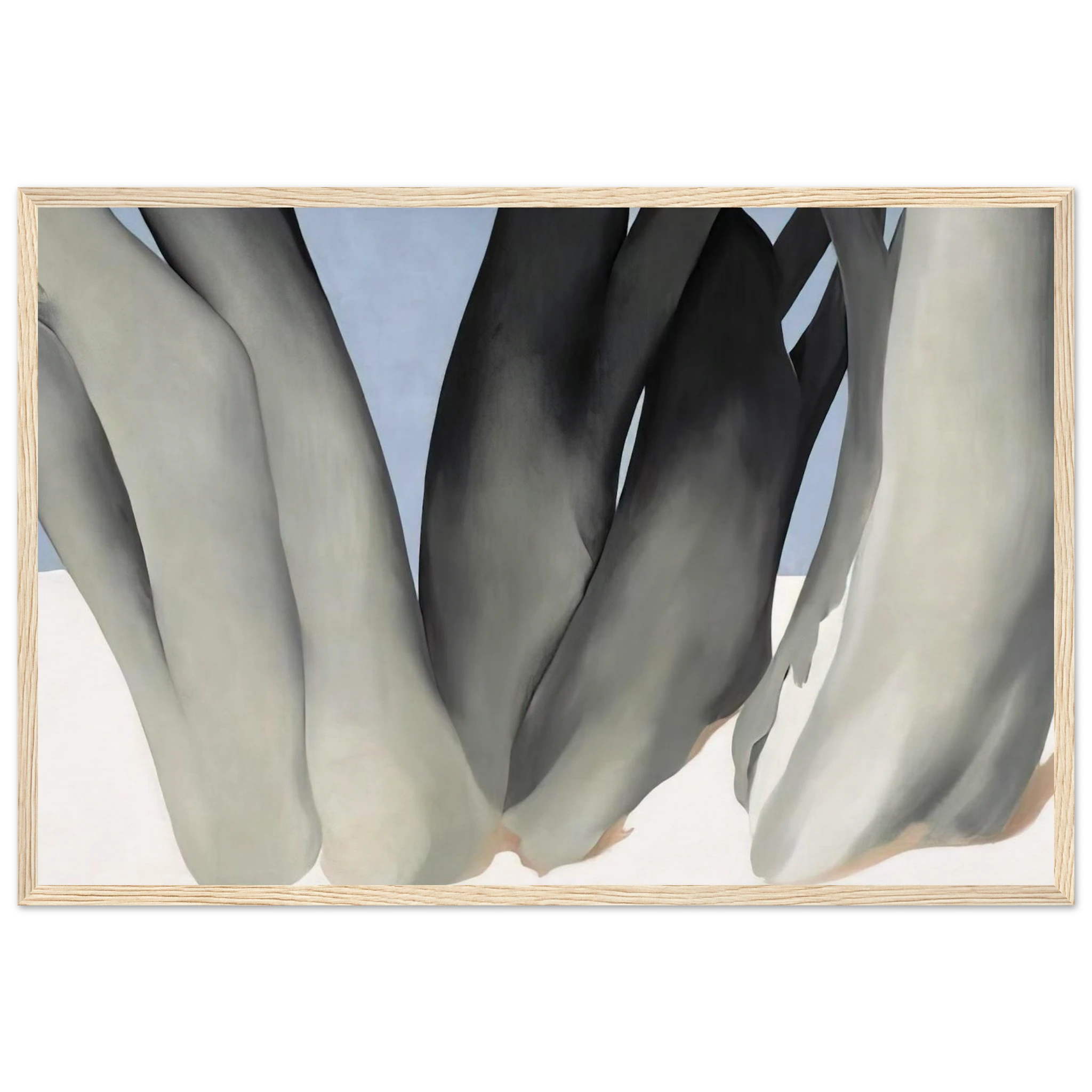 Bare Tree Trunks with Snow Framed Poster | Georgia O'Keeffe Framed Prints Wall Art | Georgia O Keeffe Prints