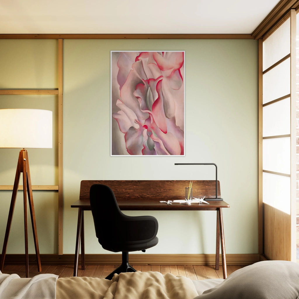 Pink Sweet Peas 2 Framed Poster | Georgia O'Keeffe Framed Prints Wall Art | Georgia O Keeffe Prints