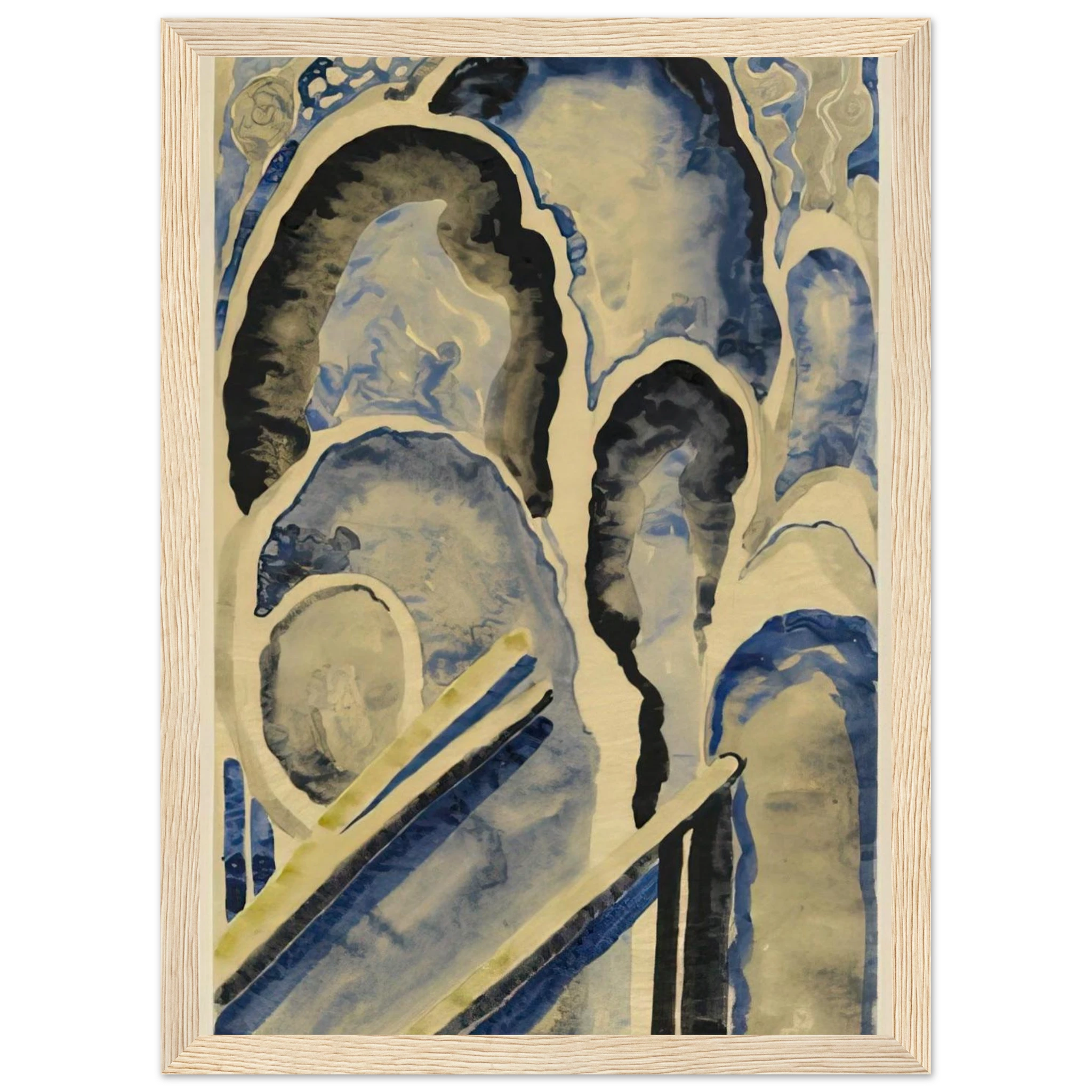 Blue-01 Framed Poster | Georgia O'Keeffe Framed Prints Wall Art | Georgia O Keeffe Prints