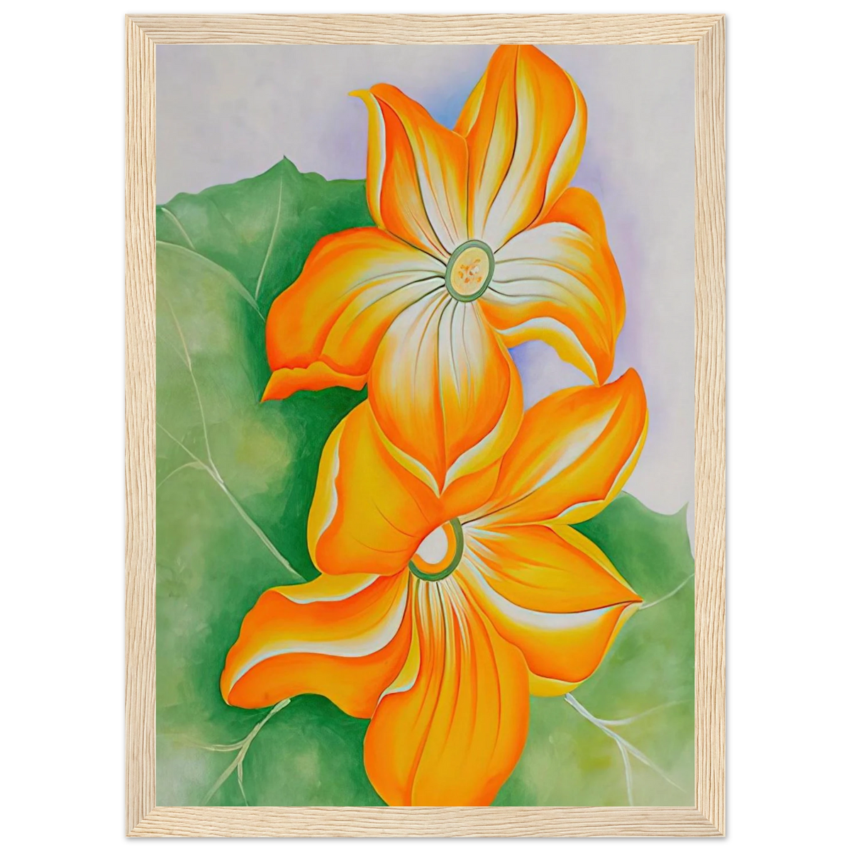 Squash Blossoms Framed Poster | Georgia O'Keeffe Framed Prints Wall Art | Georgia O Keeffe Prints