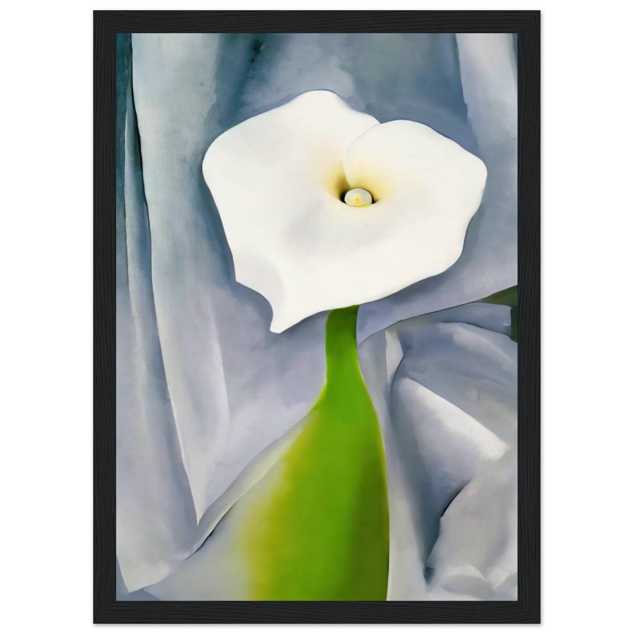 Calla Lily on Grey Framed Poster | Georgia O'Keeffe Framed Prints Wall Art | Georgia O Keeffe Prints