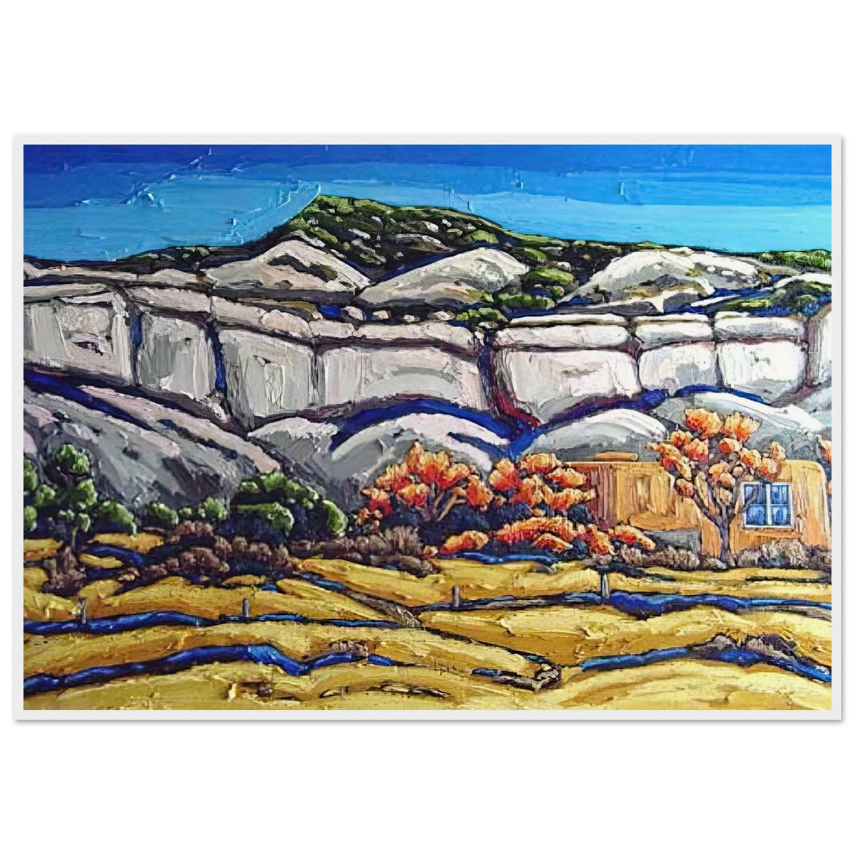 Ghost Ranch Painting Framed Poster | Georgia O'Keeffe Framed Prints Wall Art | Georgia O Keeffe Prints
