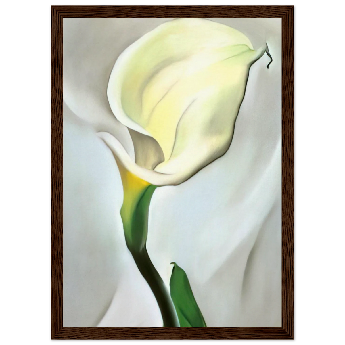Calla Lily Turned Away Framed Poster | Georgia O'Keeffe Framed Prints Wall Art | Georgia O Keeffe Prints