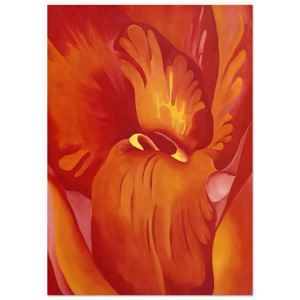 Canna Red and Orange Poster | Georgia O'Keeffe Poster | Georgia O Keeffe Prints