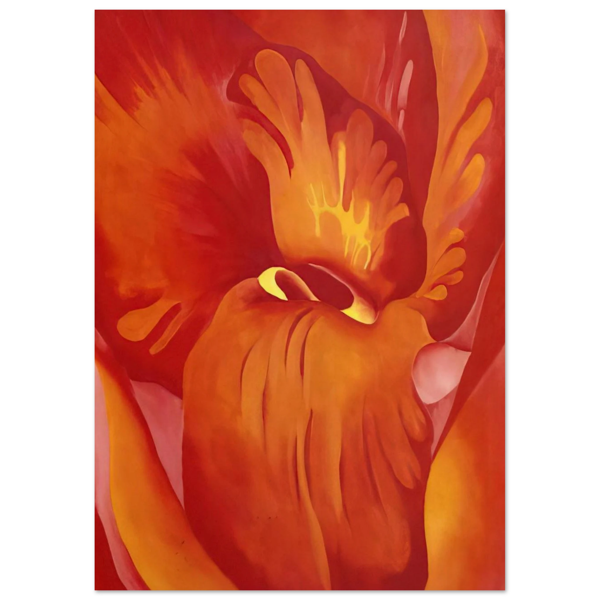 Canna Red and Orange Poster | Georgia O'Keeffe Poster | Georgia O Keeffe Prints