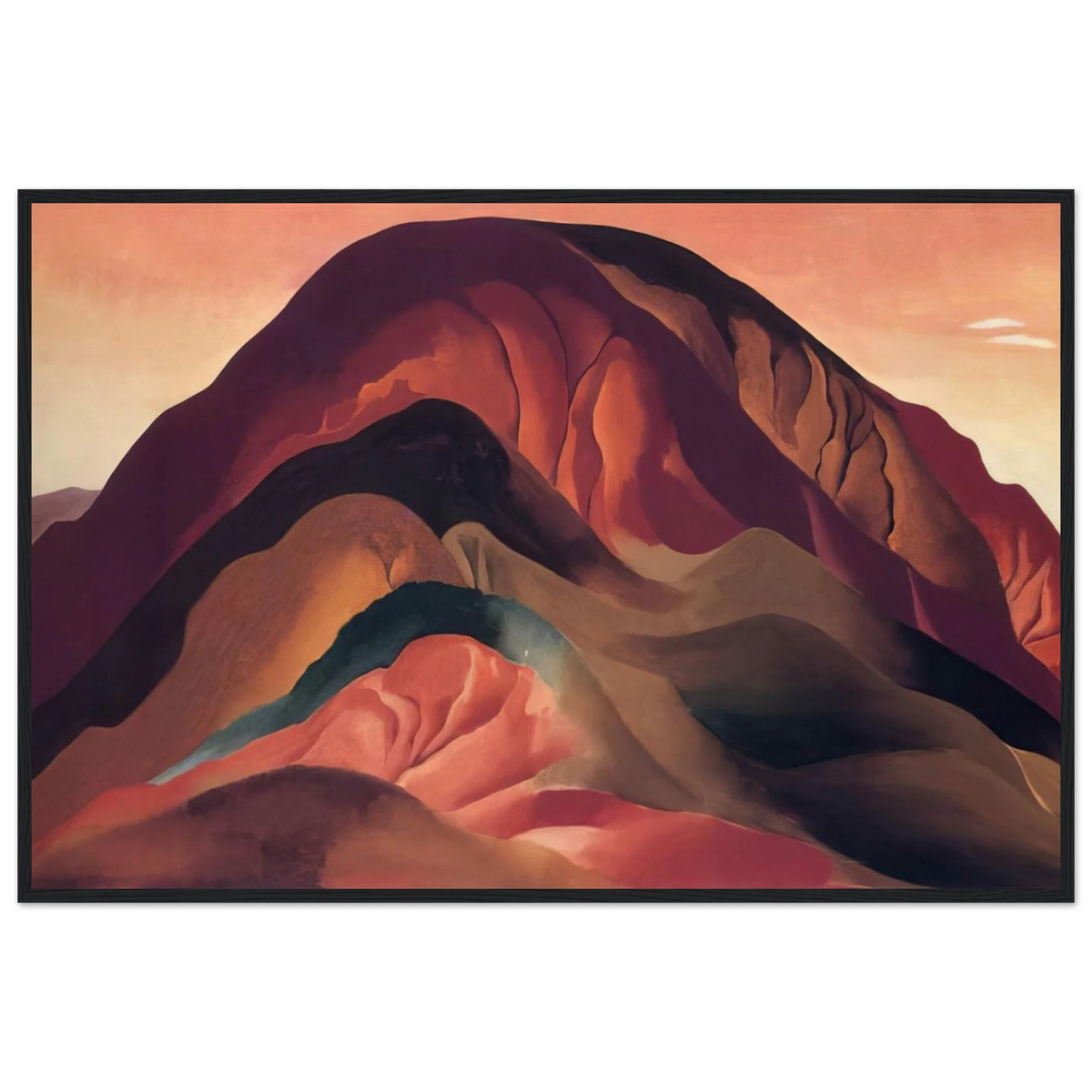 Rust Red Hills Framed Poster | Georgia O'Keeffe Framed Prints Wall Art | Georgia O Keeffe Prints