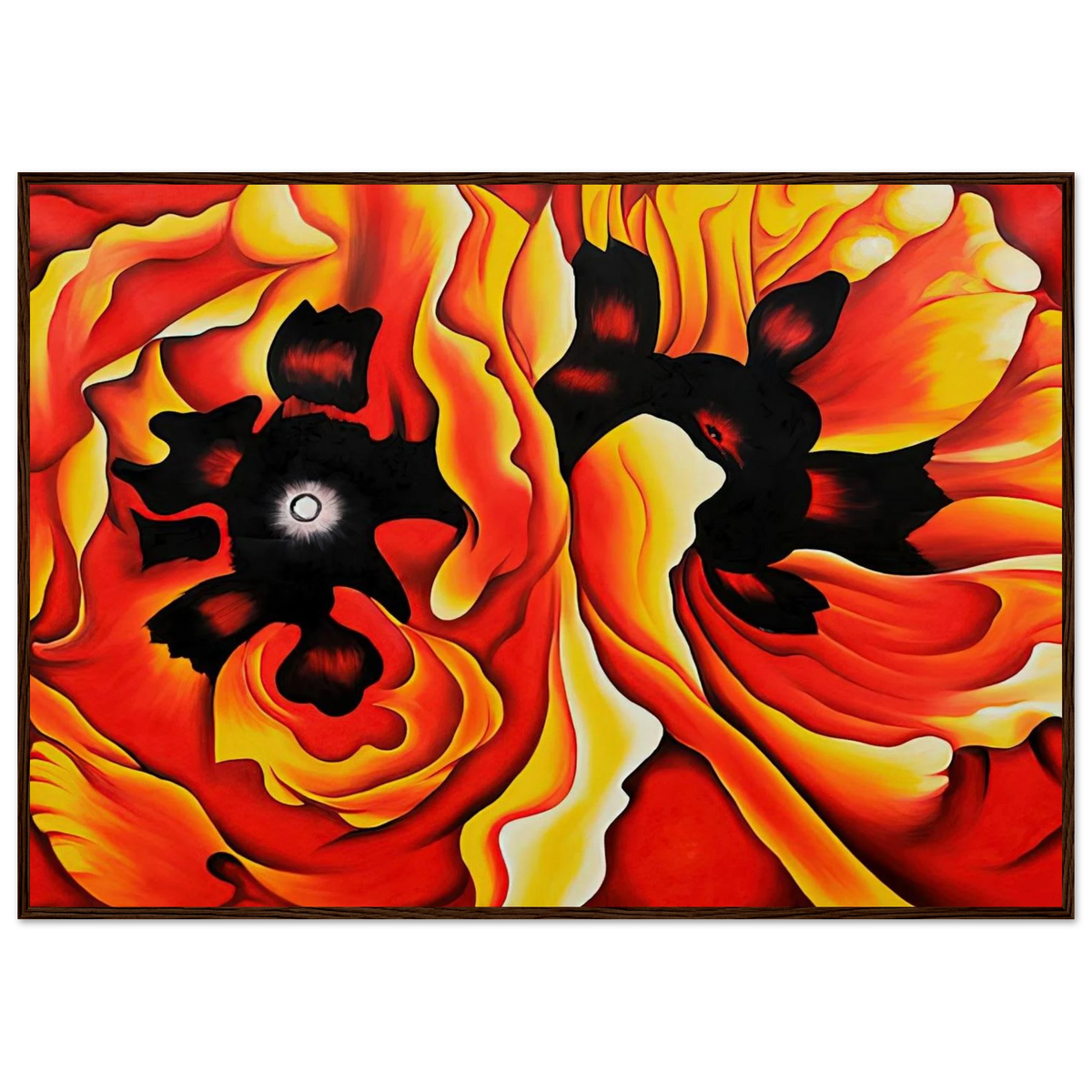 Oriental Poppies II Framed Poster | Georgia O'Keeffe Framed Prints Wall Art | Georgia O Keeffe Prints