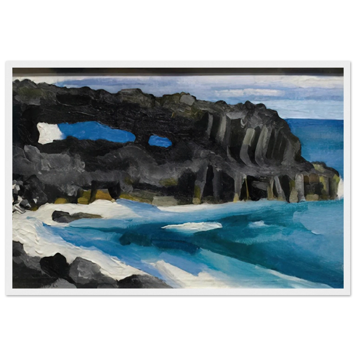 Black Lava Bridge, Hana Coast-No. II Framed Poster | Georgia O'Keeffe Framed Prints Wall Art | Georgia O Keeffe Prints