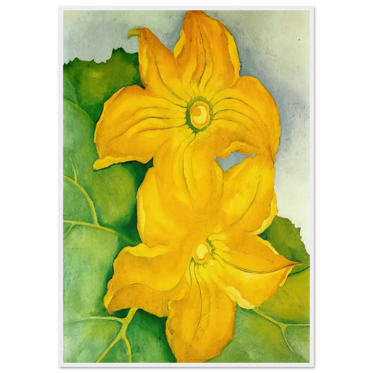 Squash Blossoms I Framed Poster | Georgia O'Keeffe Framed Prints Wall Art | Georgia O Keeffe Prints