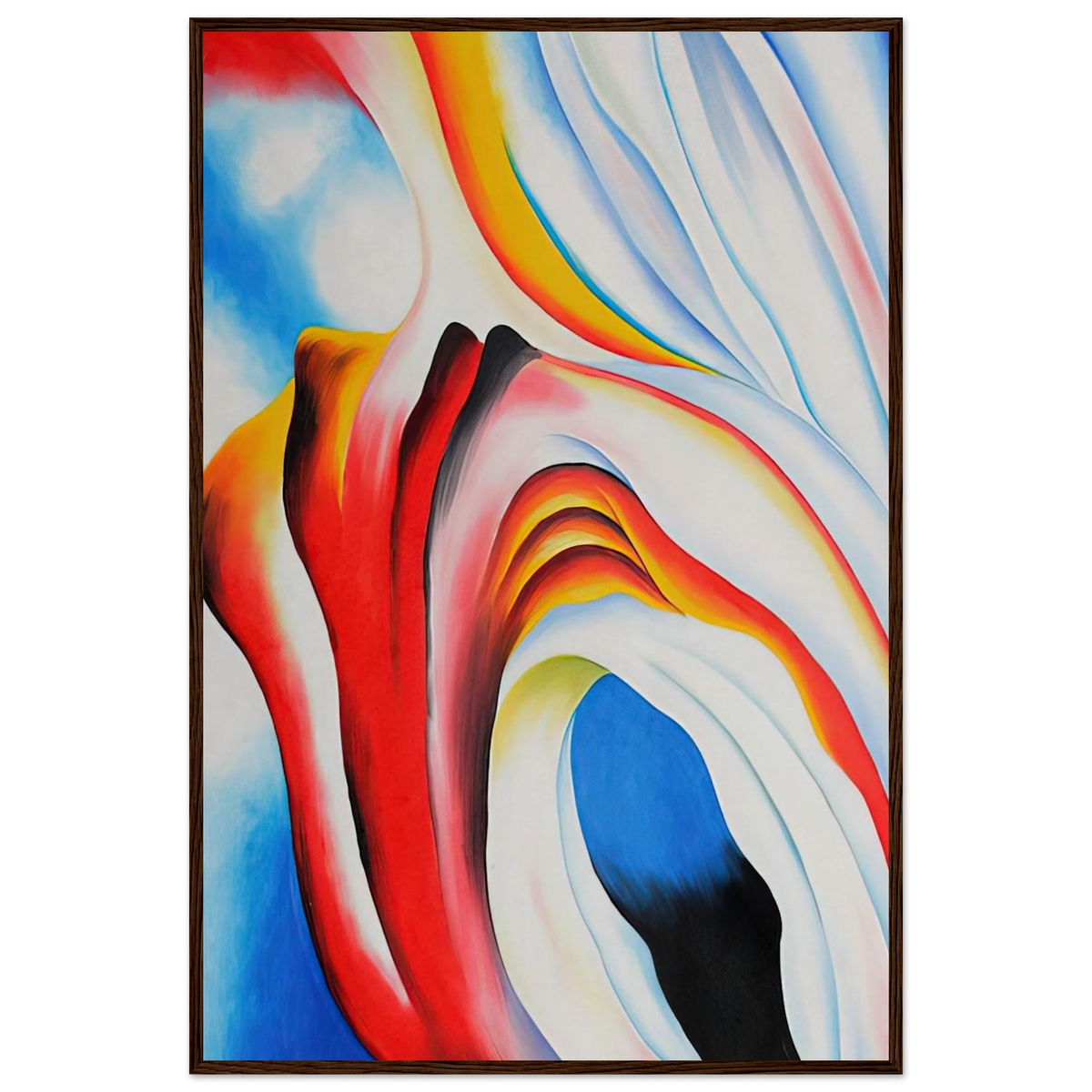 Music Pink and Blue Framed Poster | Georgia O'Keeffe Framed Prints Wall Art | Georgia O Keeffe Prints