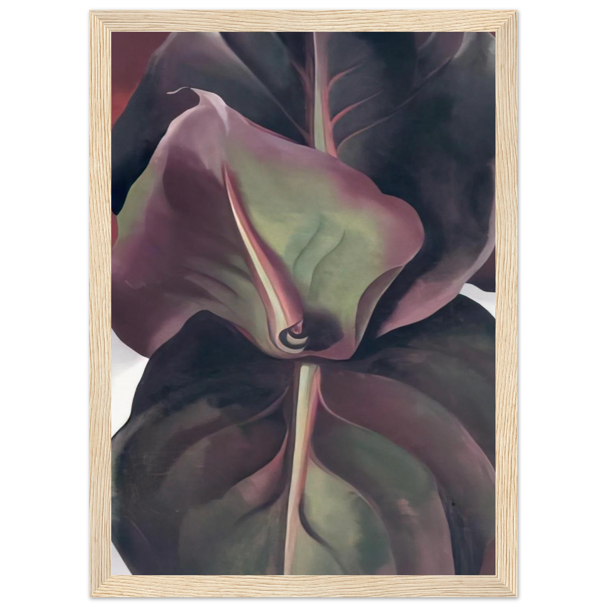 Canna Leaves Framed Poster | Georgia O'Keeffe Framed Prints Wall Art | Georgia O Keeffe Prints