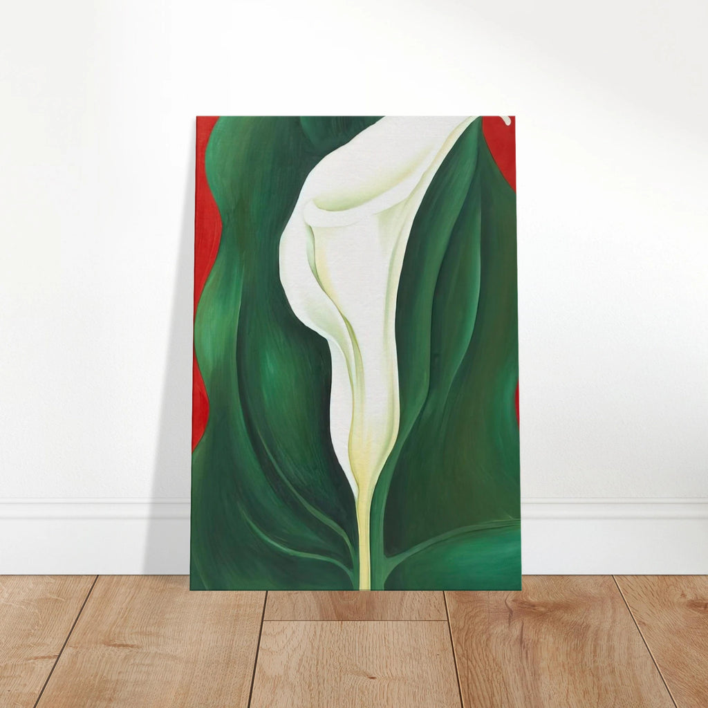Single Calla Lily  Red  Canvas | Georgia O'Keeffe Canvas | Georgia O Keeffe Prints