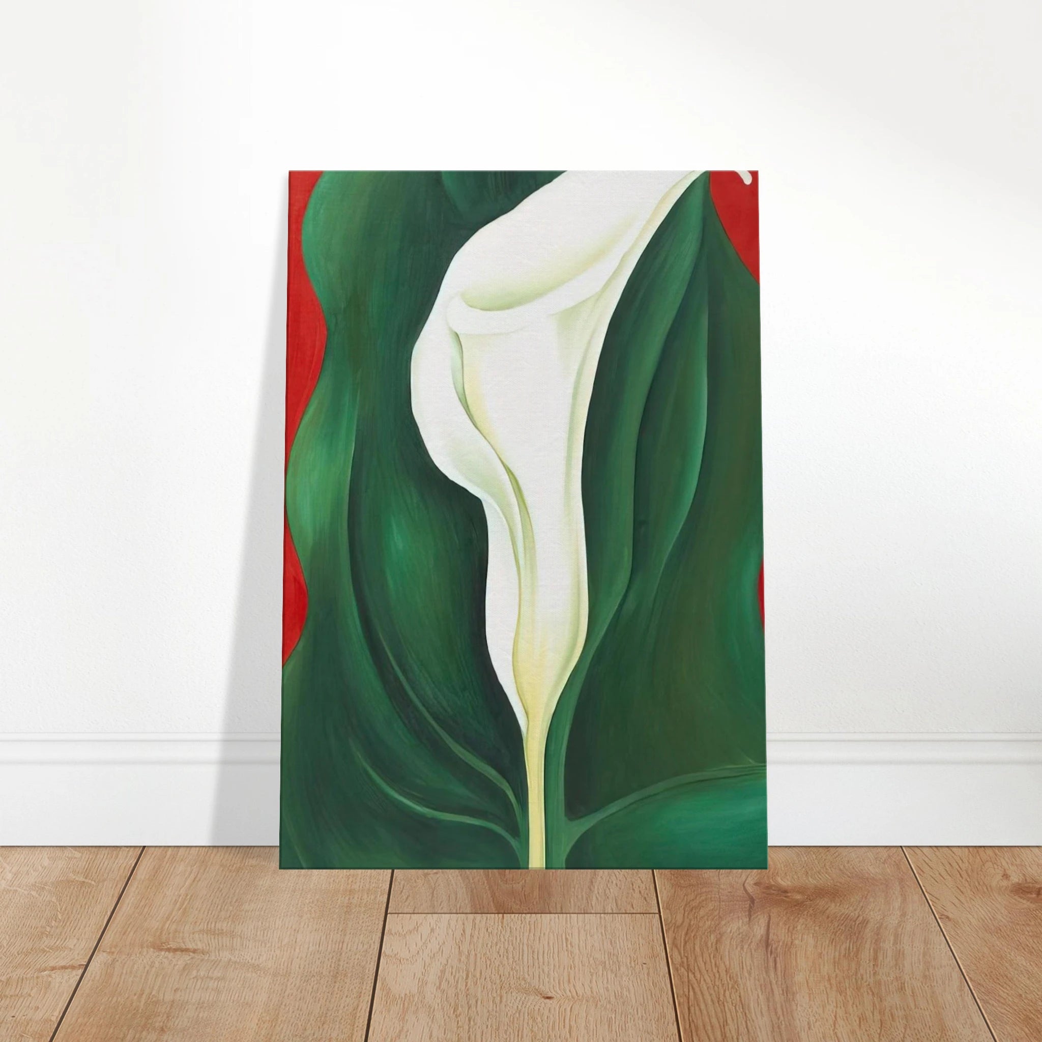 Single Calla Lily  Red  Canvas | Georgia O'Keeffe Canvas | Georgia O Keeffe Prints