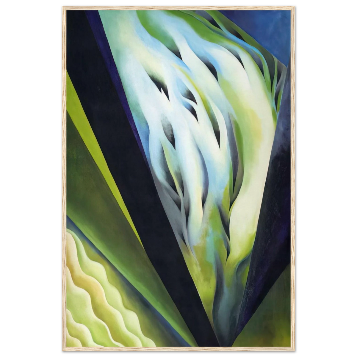 Blue and Green Music Framed Poster | Georgia O'Keeffe Framed Prints Wall Art | Georgia O Keeffe Prints