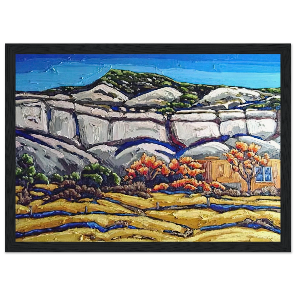 Ghost Ranch Painting Framed Poster | Georgia O'Keeffe Framed Prints Wall Art | Georgia O Keeffe Prints
