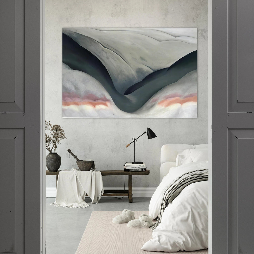 Black Place, Grey and Pink Poster | Georgia O'Keeffe Poster | Georgia O Keeffe Prints