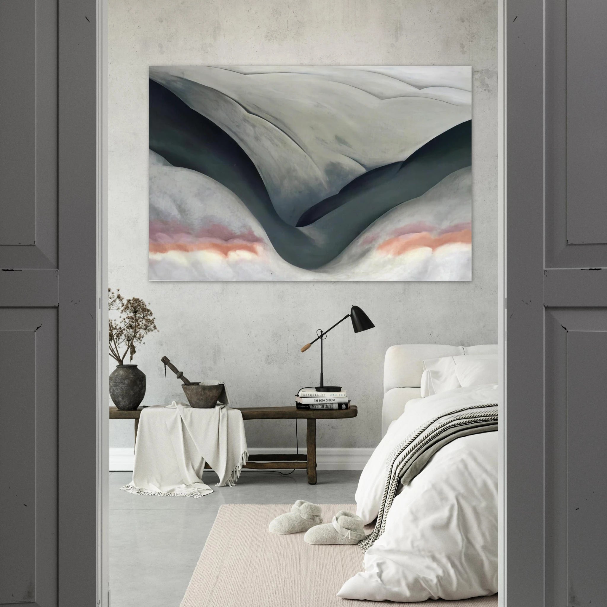 Black Place, Grey and Pink Poster | Georgia O'Keeffe Poster | Georgia O Keeffe Prints