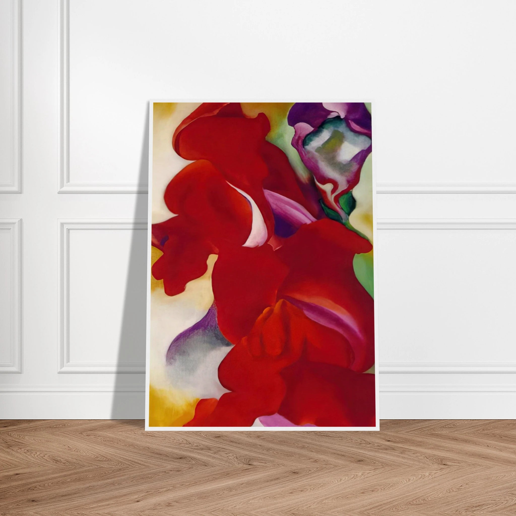 Red Snapdragons Framed Poster | Georgia O'Keeffe Framed Prints Wall Art | Georgia O Keeffe Prints