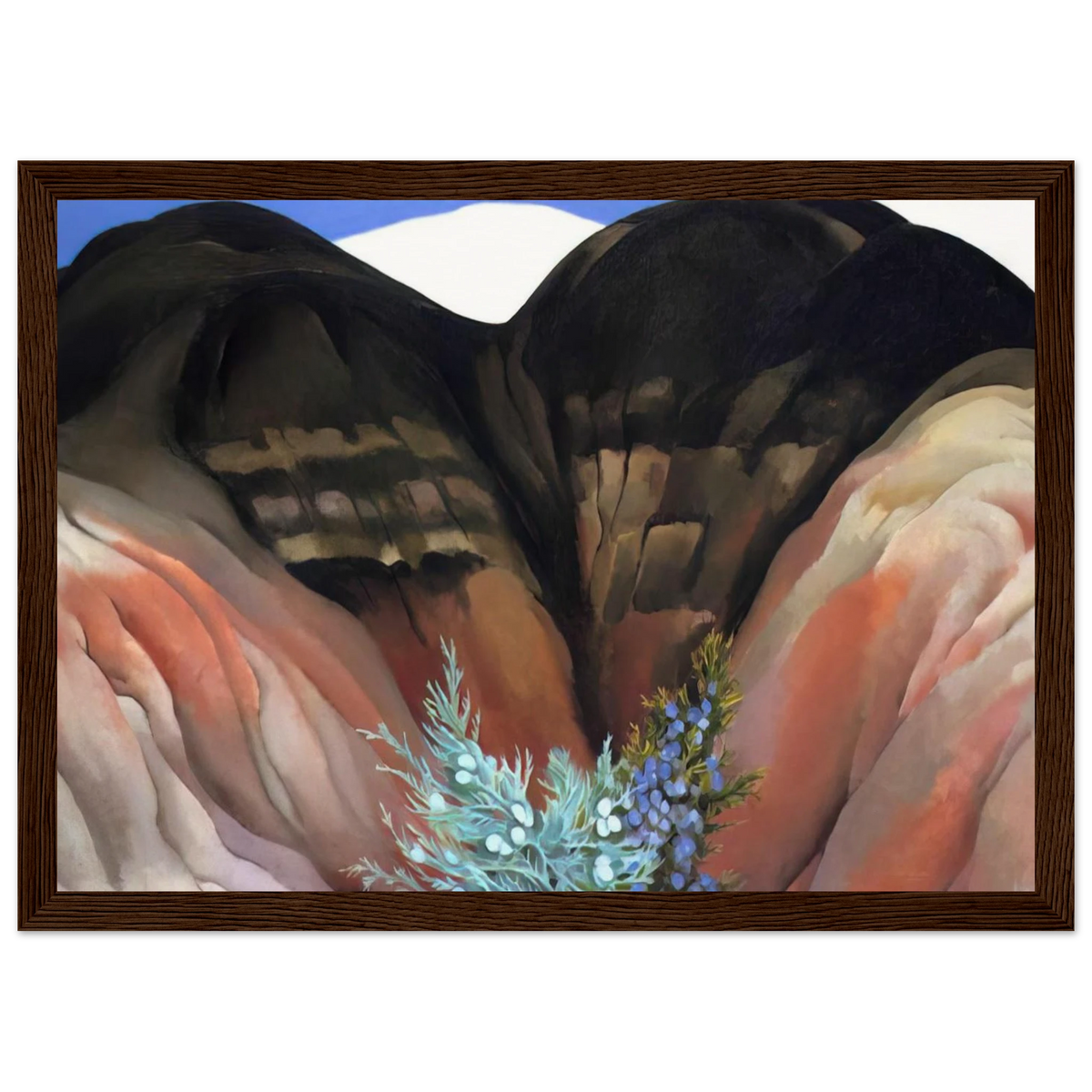Black Hills with Cedar Framed Poster | Georgia O'Keeffe Framed Prints Wall Art | Georgia O Keeffe Prints