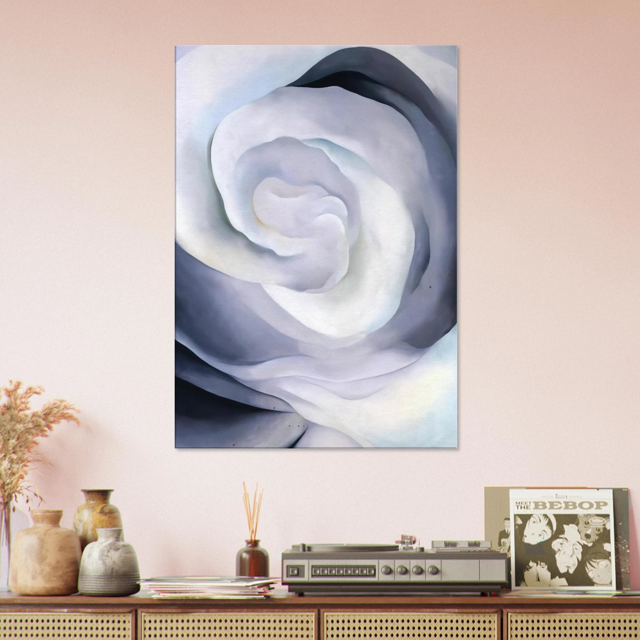 Abstraction White Rose Canvas | Georgia O'Keeffe Canvas | Georgia O Keeffe Prints