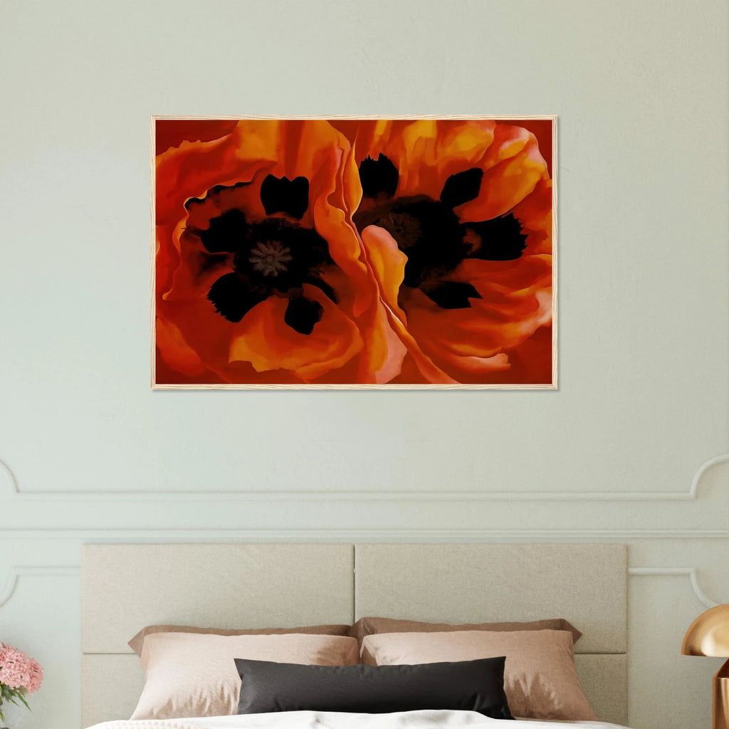 Oriental Poppies Framed Poster | Georgia O'Keeffe Framed Prints Wall Art | Georgia O Keeffe Prints
