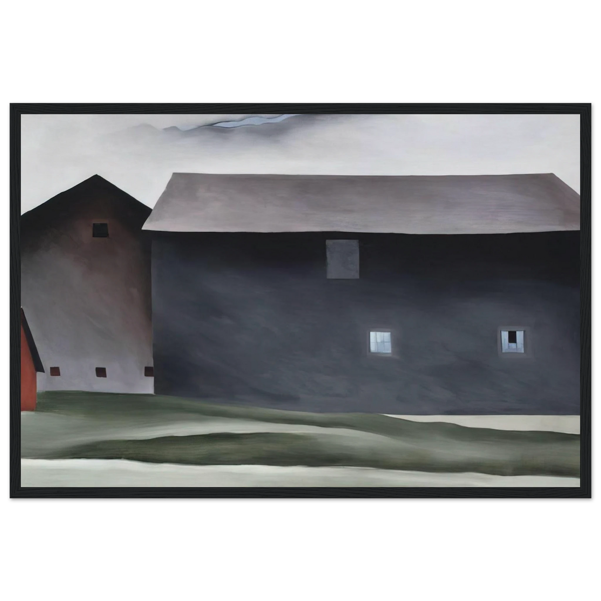 Lake George Barns Framed Poster | Georgia O'Keeffe Framed Prints Wall Art | Georgia O Keeffe Prints