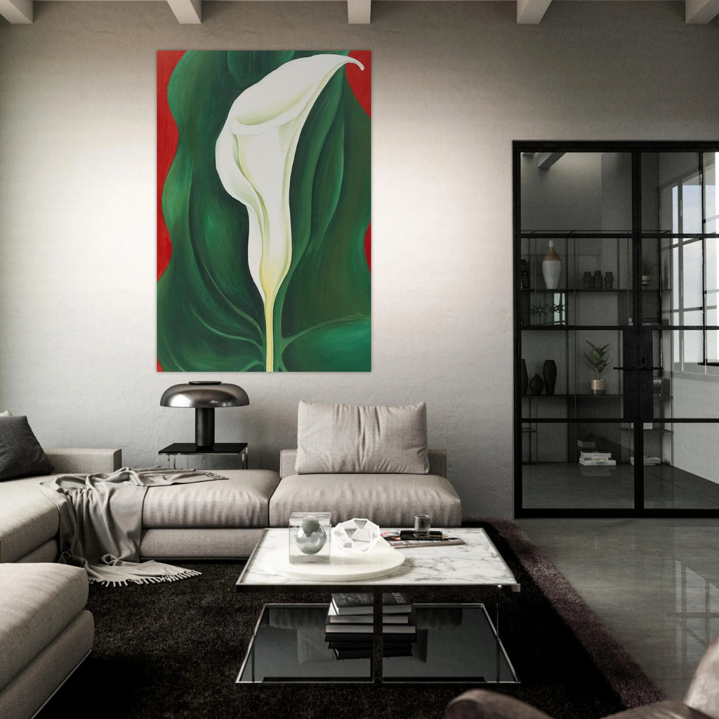 Single Calla Lily  Red  Poster | Georgia O'Keeffe Poster | Georgia O Keeffe Prints