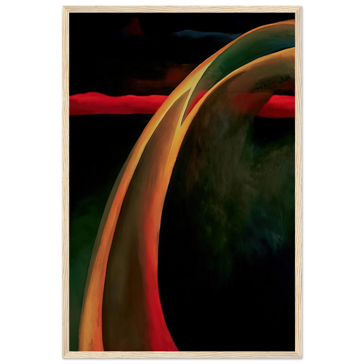 Red and Orange Streak Framed Poster | Georgia O'Keeffe Framed Prints Wall Art | Georgia O Keeffe Prints