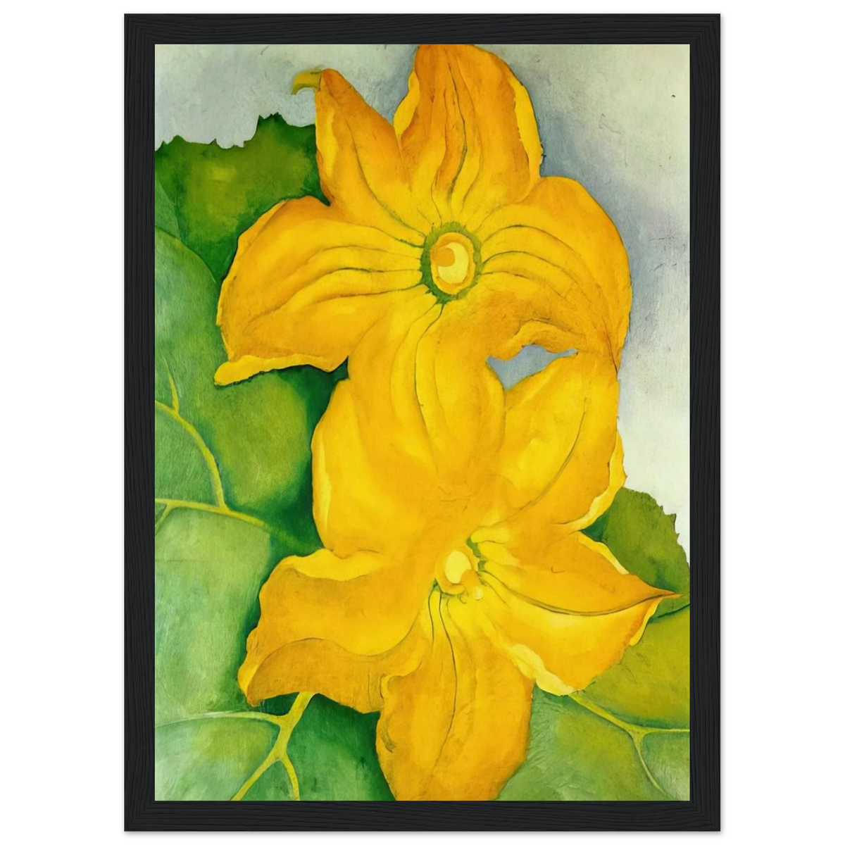 Squash Blossoms I Framed Poster | Georgia O'Keeffe Framed Prints Wall Art | Georgia O Keeffe Prints