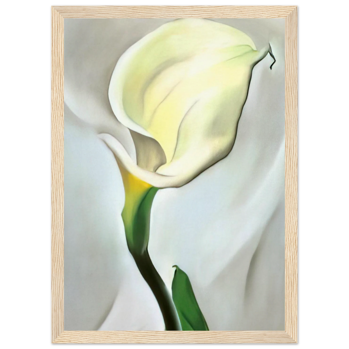 Calla Lily Turned Away Framed Poster | Georgia O'Keeffe Framed Prints Wall Art | Georgia O Keeffe Prints