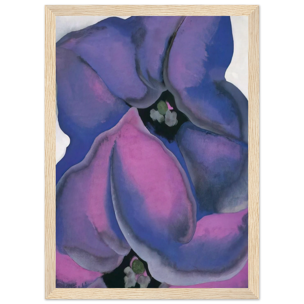 Purple Petunias Framed Poster | Georgia O'Keeffe Framed Prints Wall Art | Georgia O Keeffe Prints