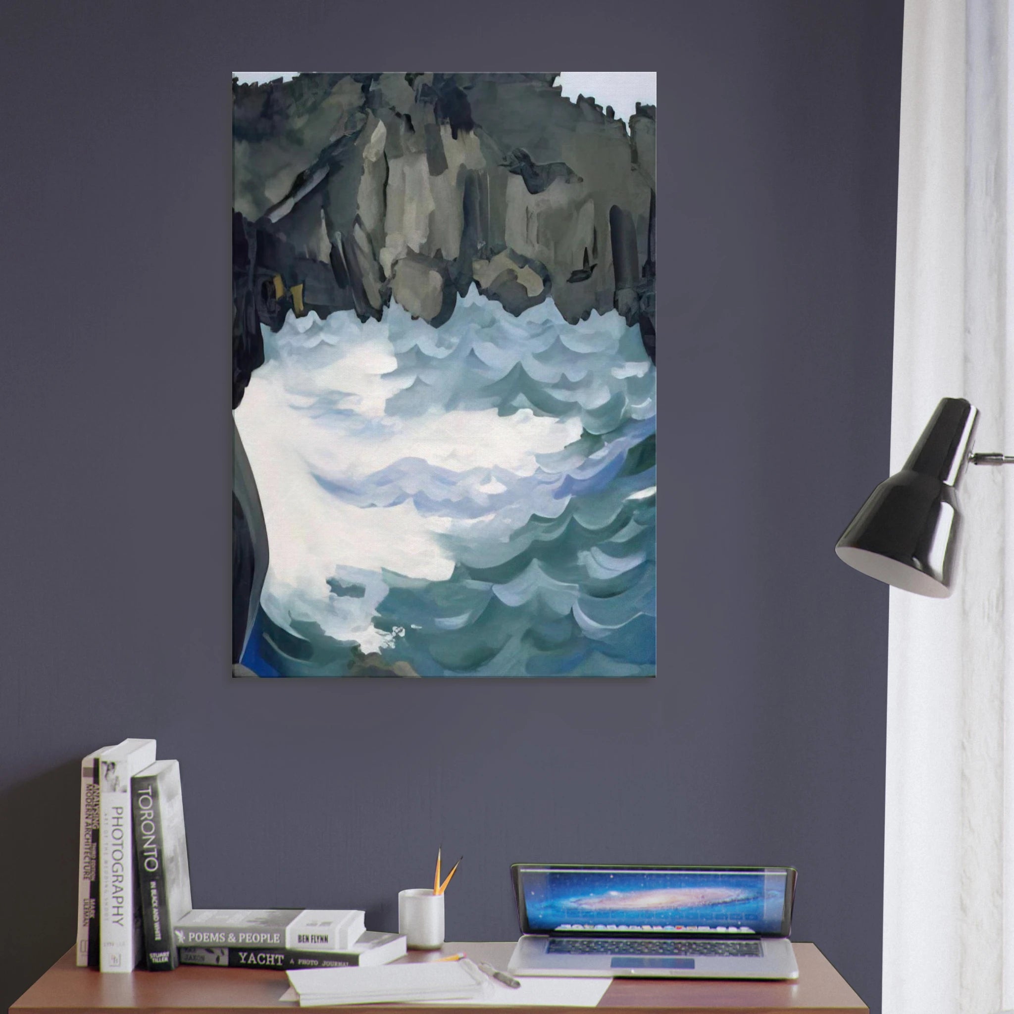 Black Lava Bridge, Hana Coast-No. I Canvas | Georgia O'Keeffe Canvas | Georgia O Keeffe Prints