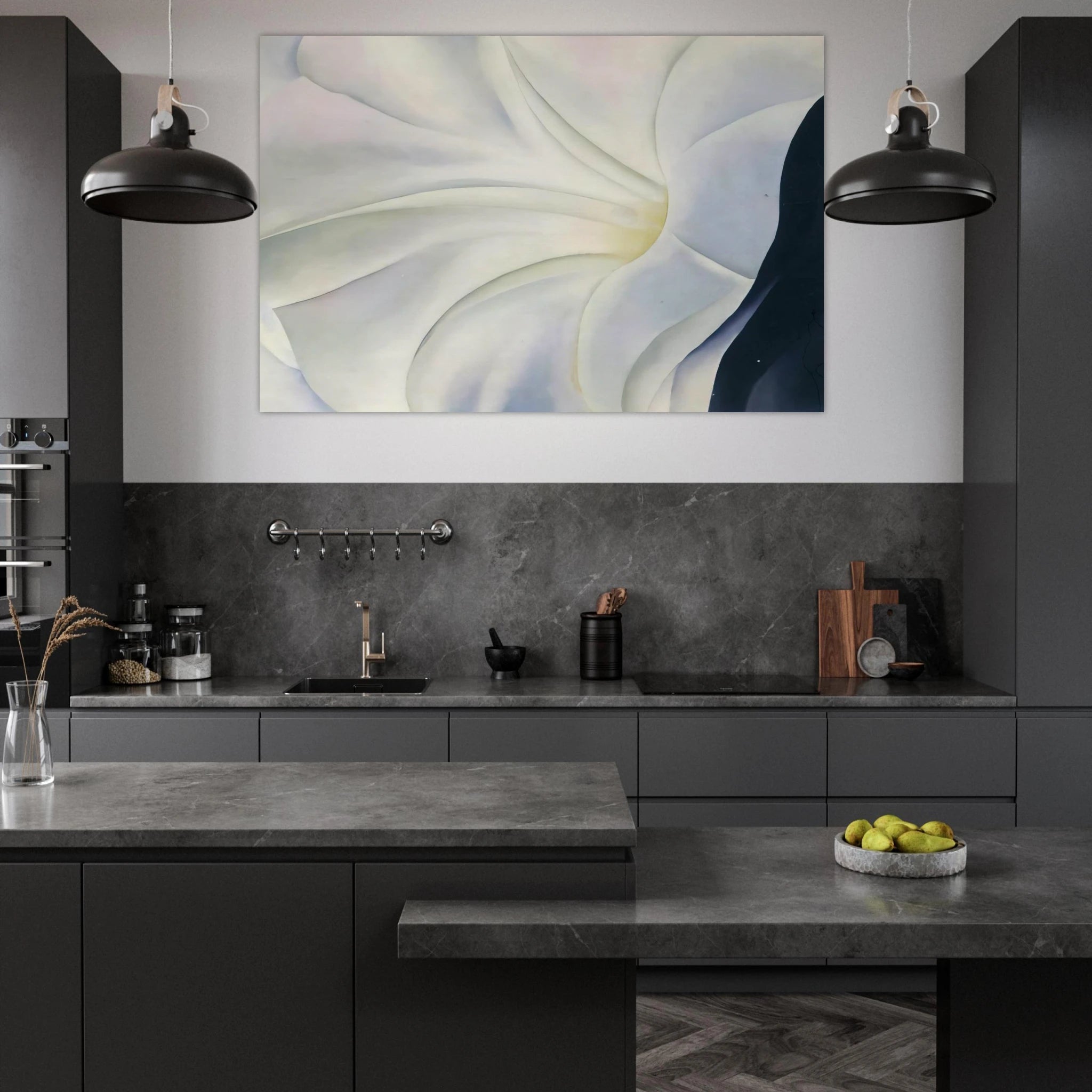 Morning Glory with Black Poster | Georgia O'Keeffe Poster | Georgia O Keeffe Prints