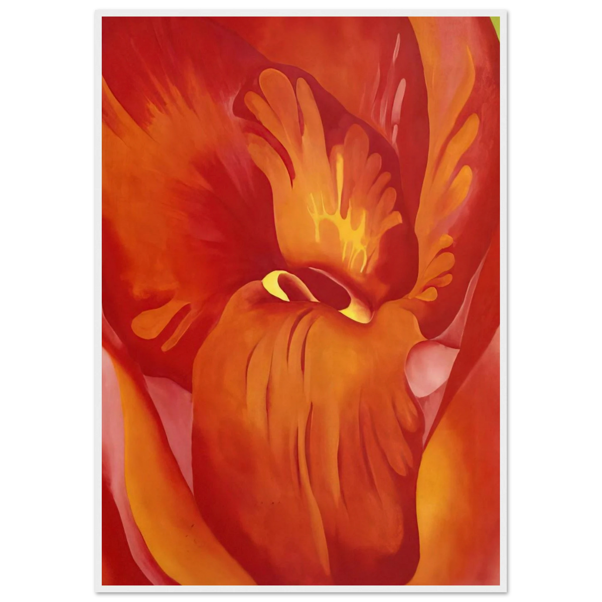 Canna Red and Orange Framed Poster | Georgia O'Keeffe Framed Prints Wall Art | Georgia O Keeffe Prints