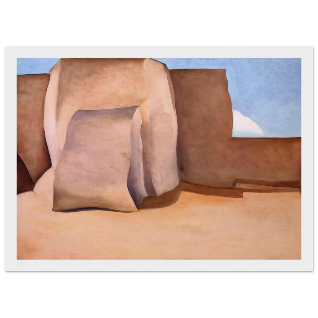 Ranchos Church, New Mexico Framed Poster | Georgia O'Keeffe Framed Prints Wall Art | Georgia O Keeffe Prints