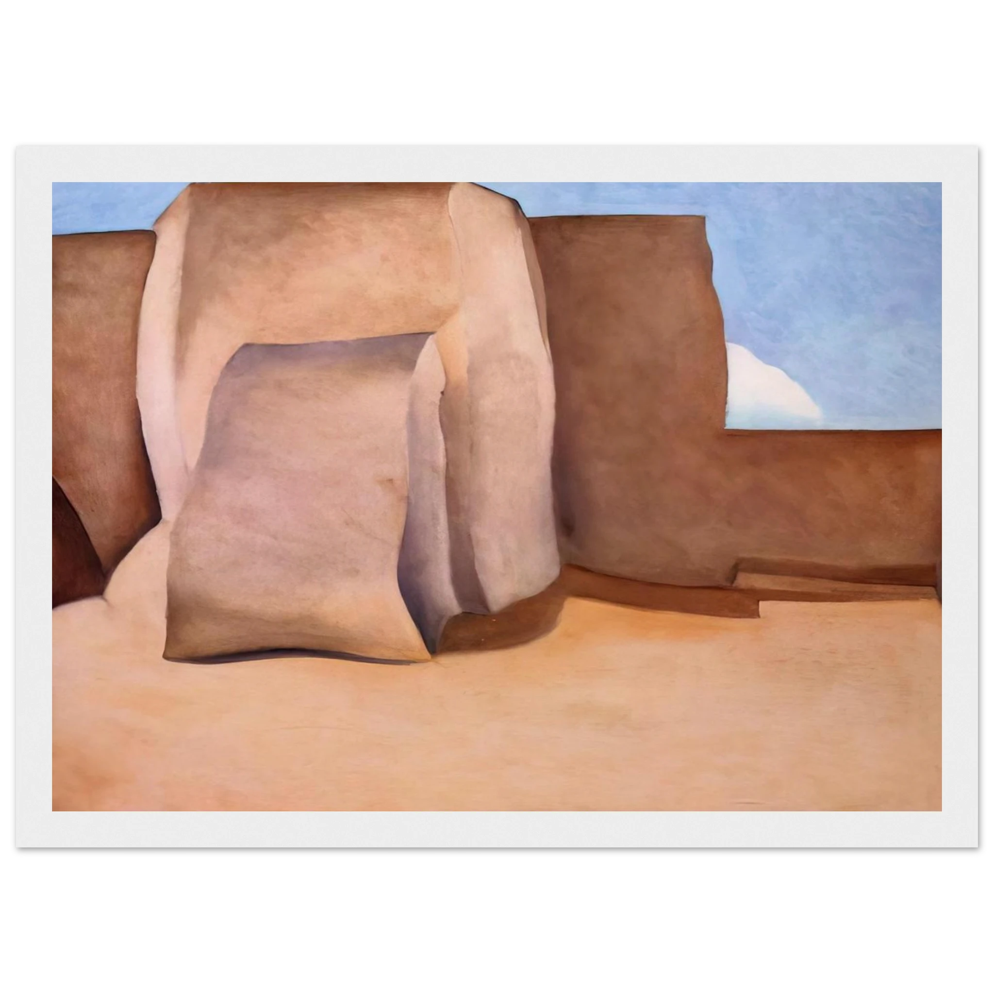 Ranchos Church, New Mexico Framed Poster | Georgia O'Keeffe Framed Prints Wall Art | Georgia O Keeffe Prints