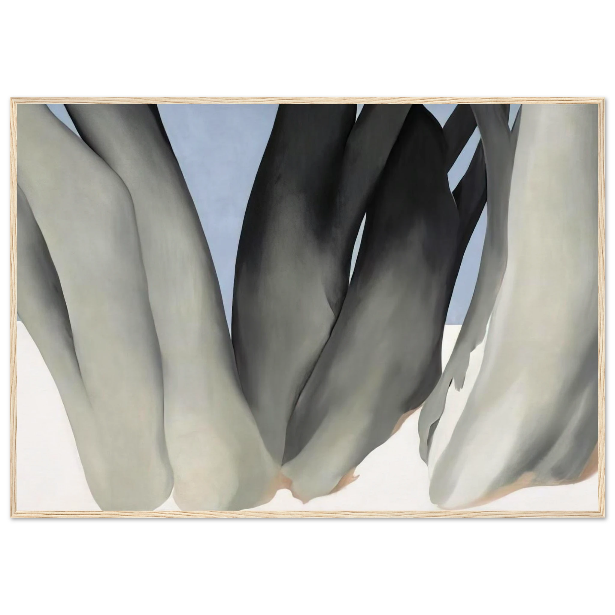 Bare Tree Trunks with Snow Framed Poster | Georgia O'Keeffe Framed Prints Wall Art | Georgia O Keeffe Prints